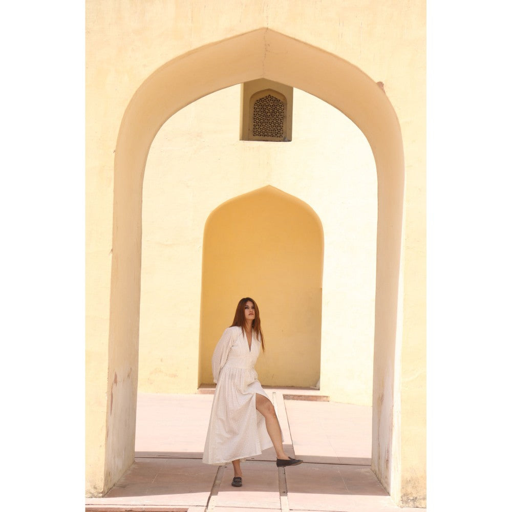 Gulabo Jaipur Lilac White Dress