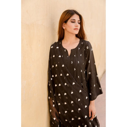 Gulabo Jaipur Ada Black Kurta (Set of 3)