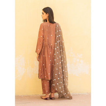 Gulabo Jaipur Ada Brown Kurta (Set of 3)