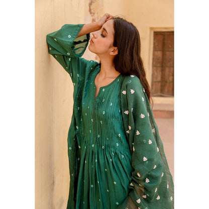 Gulabo Jaipur Ada Green Kurta (Set of 3)