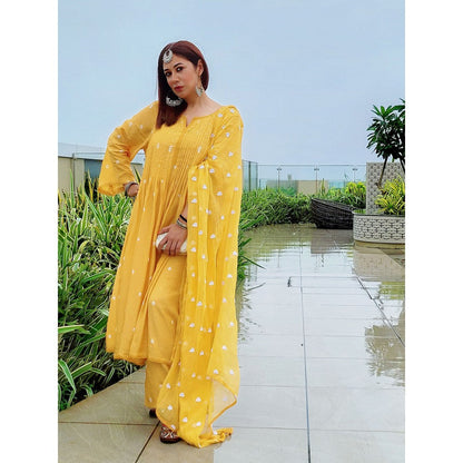 Gulabo Jaipur Ada Mustard Kurta (Set of 3)