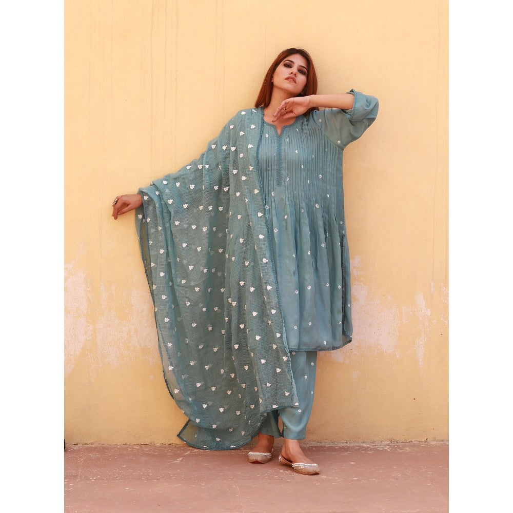 Gulabo Jaipur Ada Sky Kurta (Set of 3)