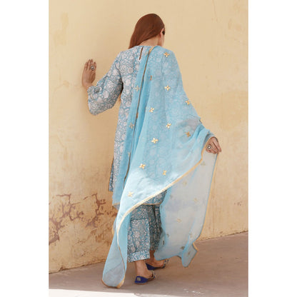 Gulabo Jaipur Marigold Sky Kurta (Set of 3)