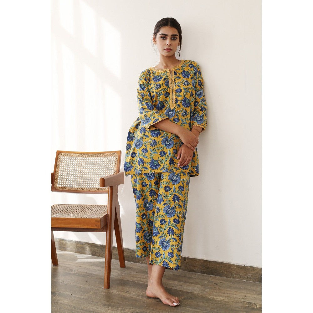 Gulabo Jaipur Tulip Yellow Kurta (Set of 2)
