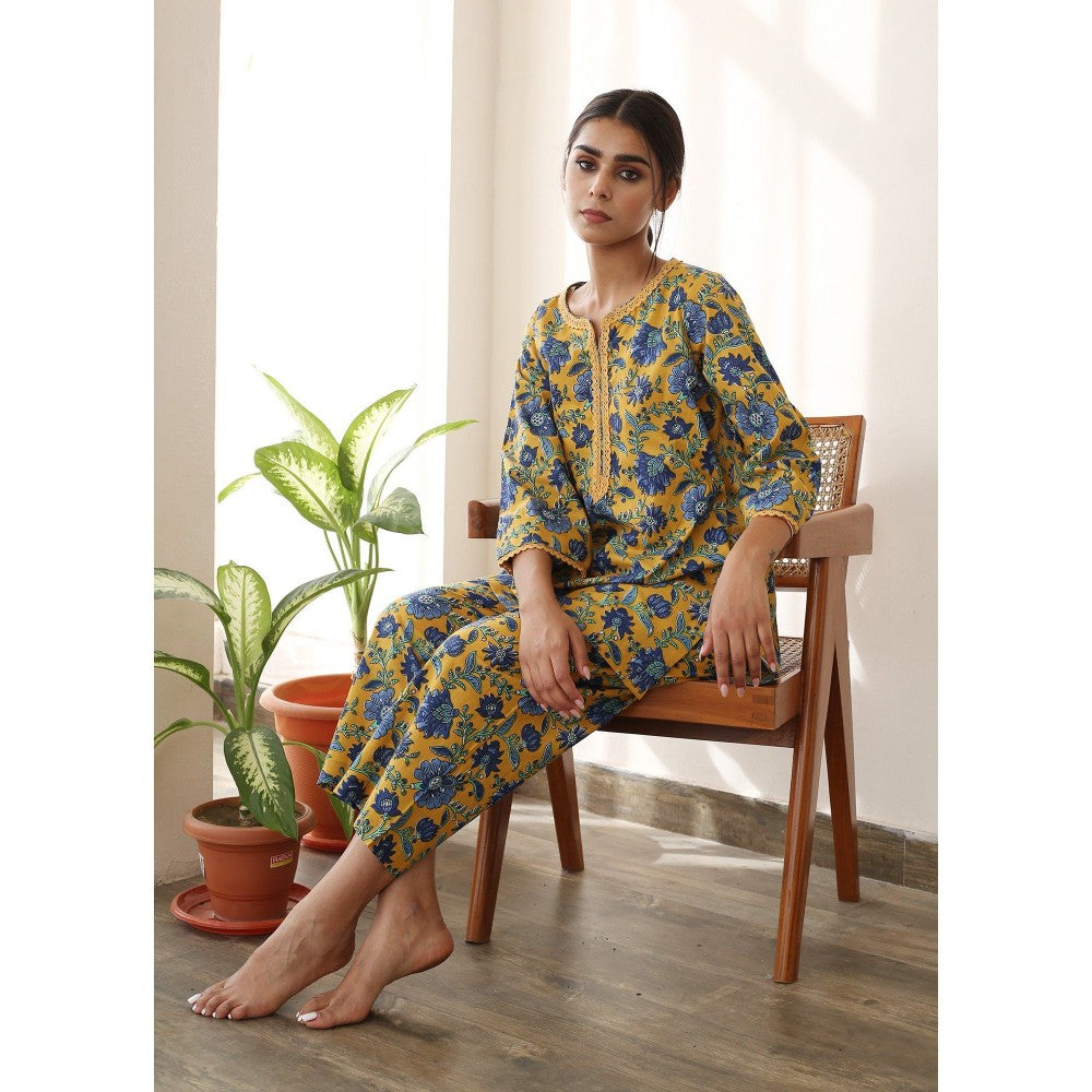 Gulabo Jaipur Tulip Yellow Kurta (Set of 2)