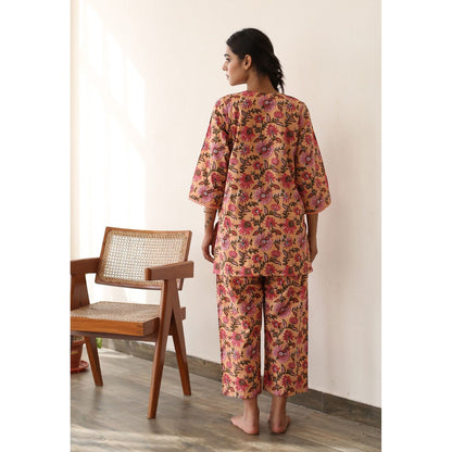Gulabo Jaipur Tulip Peach Kurta (Set of 2)