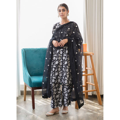 Gulabo Jaipur Daisy Black Kurta (Set of 3)