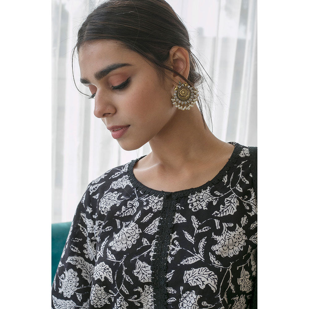 Gulabo Jaipur Daisy Black Kurta (Set of 3)