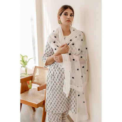 Gulabo Jaipur Daisy White Kurta (Set of 3)