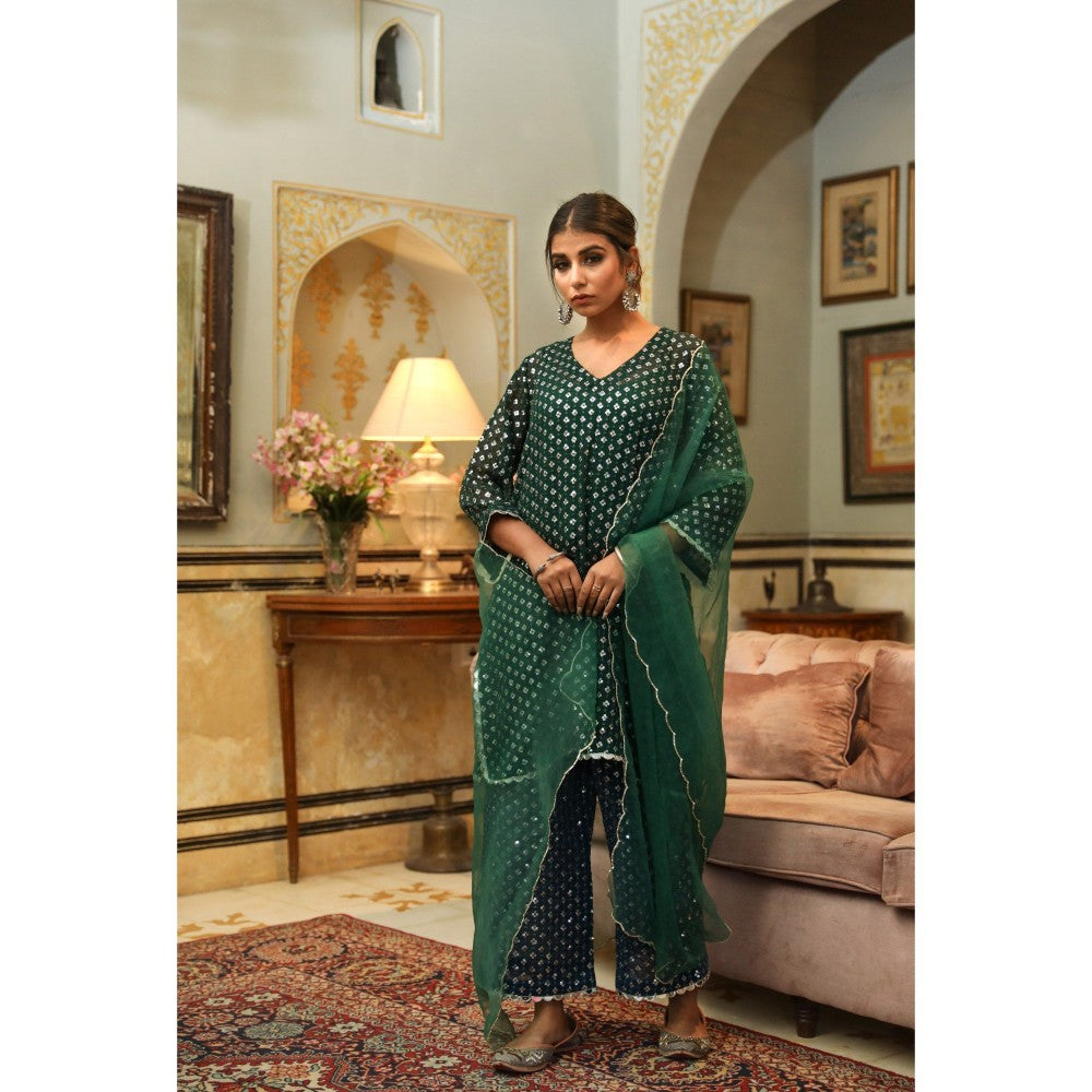Gulabo Jaipur Uzma Emerald Straight (Set of 5)
