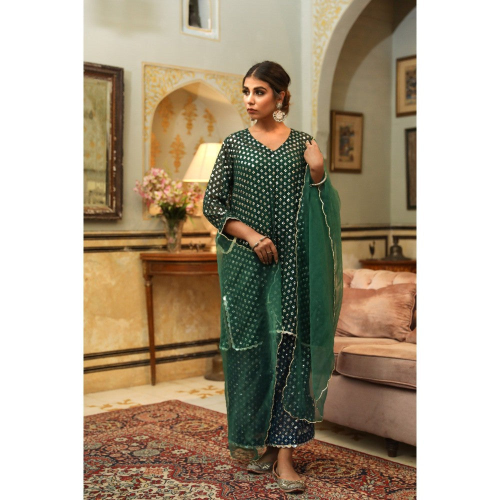 Gulabo Jaipur Uzma Emerald Straight (Set of 5)