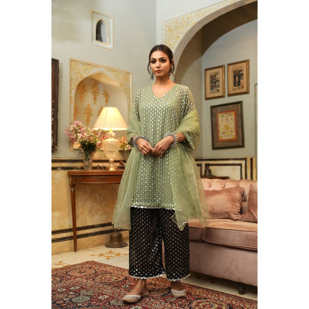 Gulabo Jaipur Uzma Green Straight (Set of 5)