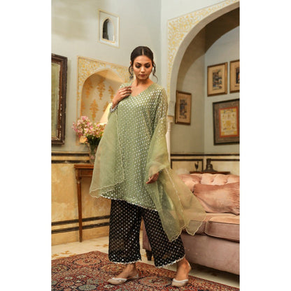 Gulabo Jaipur Uzma Green Straight (Set of 5)