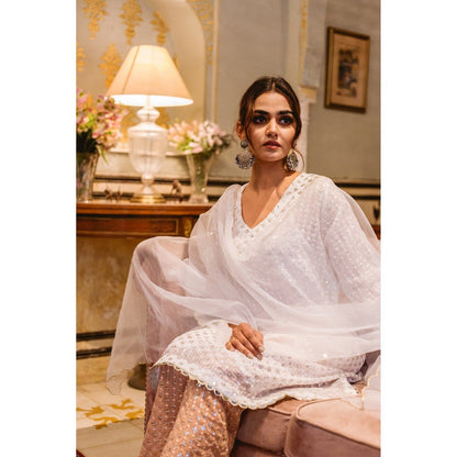 Gulabo Jaipur Uzma White Straight (Set of 5)