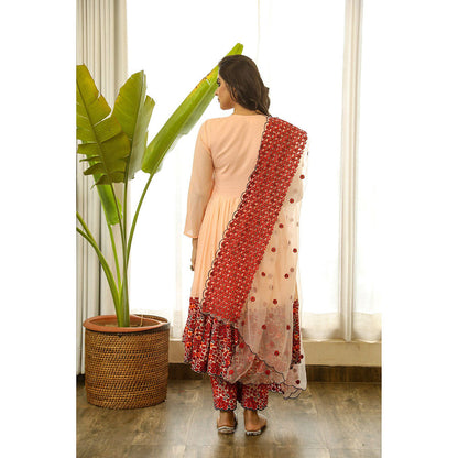 Gulabo Jaipur Mastani Peach Anarkali (Set of 3)