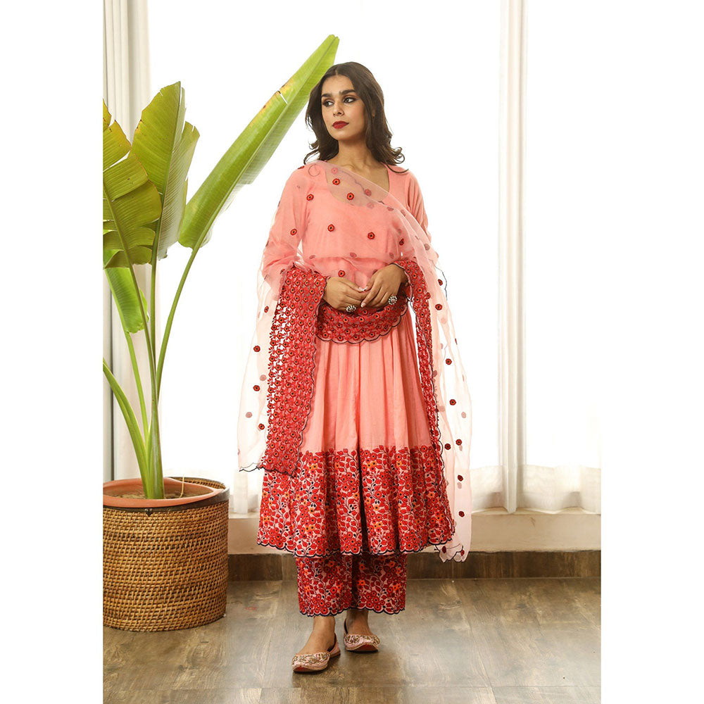Gulabo Jaipur Mastani Pink Anarkali (Set of 3)