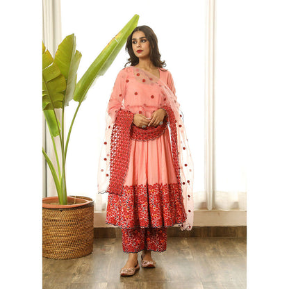 Gulabo Jaipur Mastani Pink Anarkali (Set of 3)