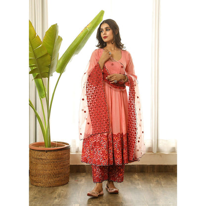 Gulabo Jaipur Mastani Pink Anarkali (Set of 3)