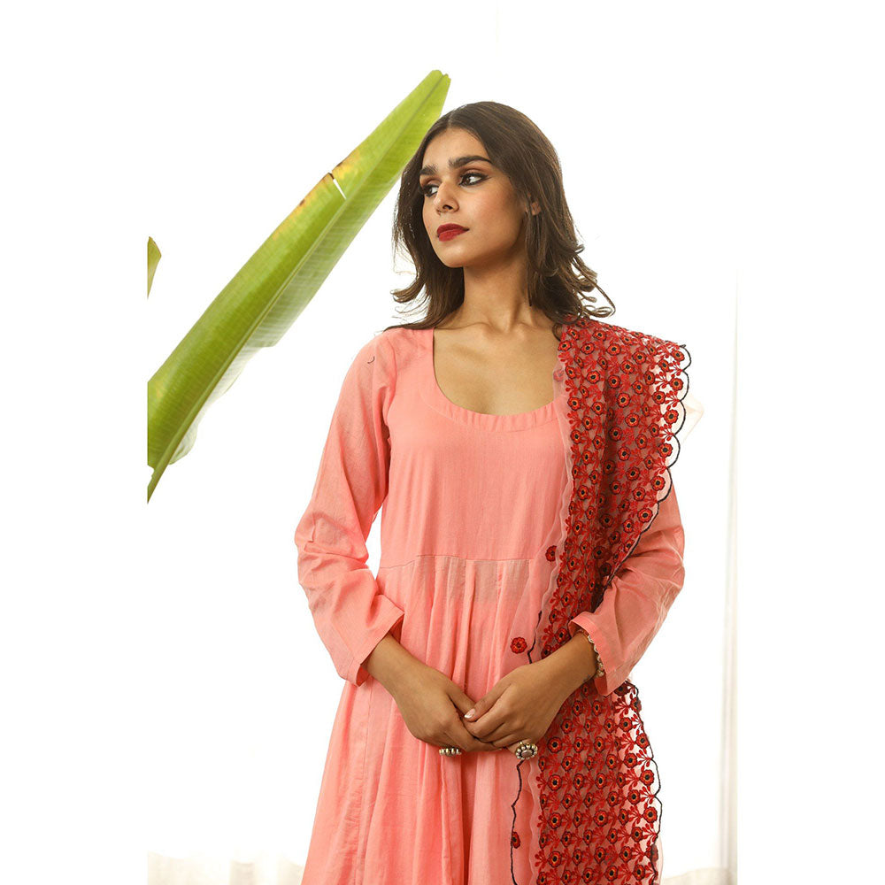 Gulabo Jaipur Mastani Pink Anarkali (Set of 3)