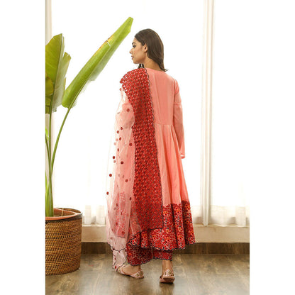 Gulabo Jaipur Mastani Pink Anarkali (Set of 3)