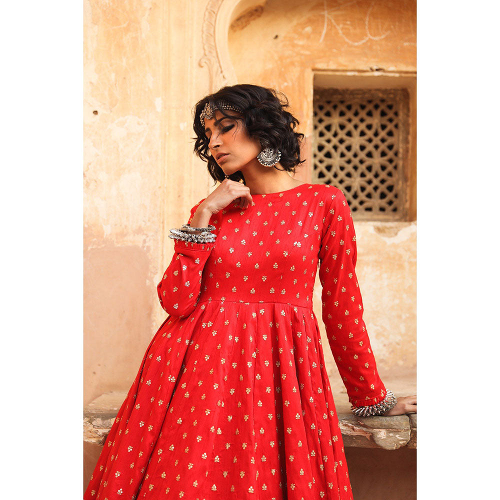 Gulabo Jaipur Daulat Red Gown