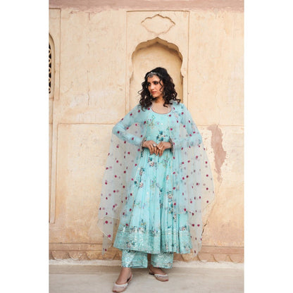 Gulabo Jaipur Gul Sky Anarkali (Set of 3)