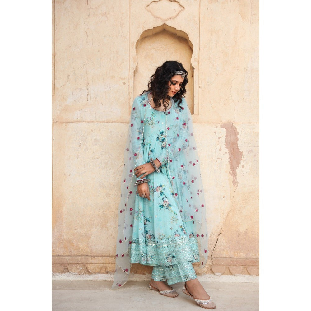 Gulabo Jaipur Gul Sky Anarkali (Set of 3)