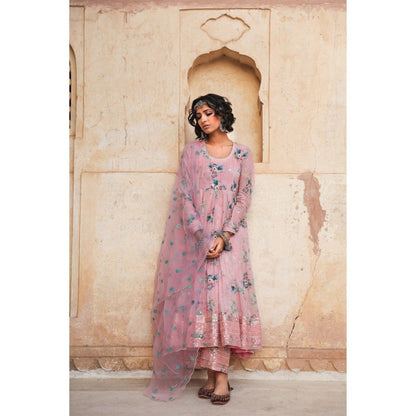 Gulabo Jaipur Gul Pink Anarkali (Set of 3)