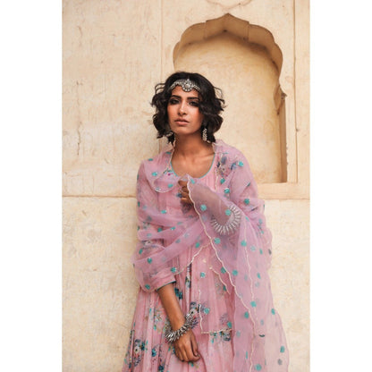Gulabo Jaipur Gul Pink Anarkali (Set of 3)