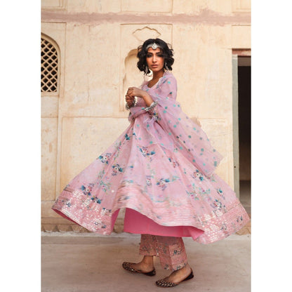 Gulabo Jaipur Gul Pink Anarkali (Set of 3)