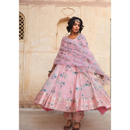 Gulabo Jaipur Gul Pink Anarkali (Set of 3)
