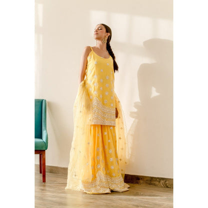 Gulabo Jaipur Haseen Yellow Sharara (Set of 4)