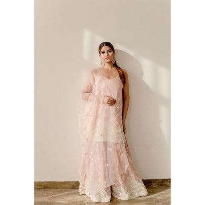Gulabo Jaipur Haseen Peach Sharara (Set of 4)