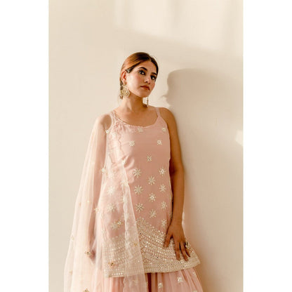 Gulabo Jaipur Haseen Peach Sharara (Set of 4)