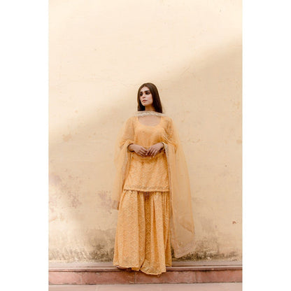 Gulabo Jaipur Glory Yellow Sharara (Set of 4)