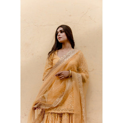 Gulabo Jaipur Glory Yellow Sharara (Set of 4)