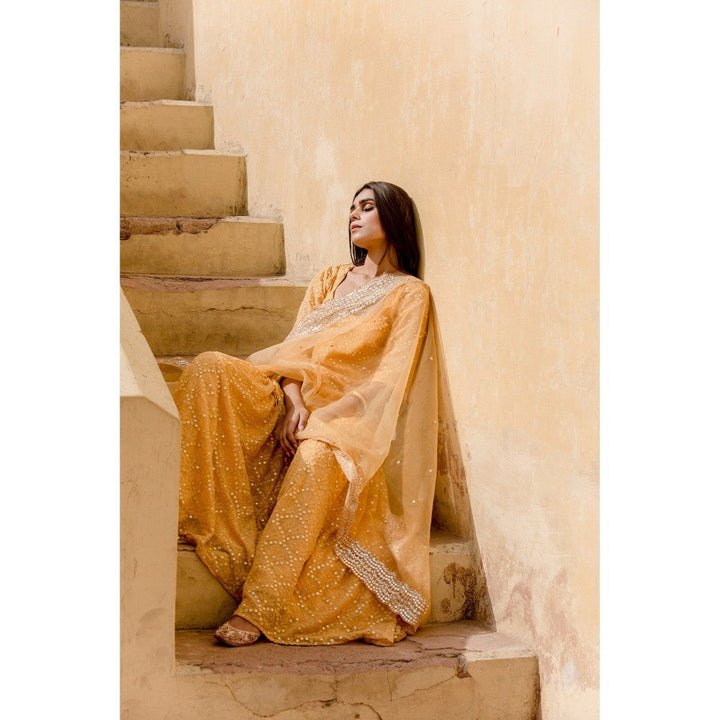 Gulabo Jaipur Glory Yellow Sharara (Set of 4)