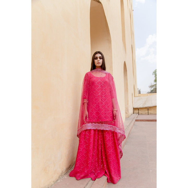 Gulabo Jaipur Glory Pink Sharara (Set of 4)