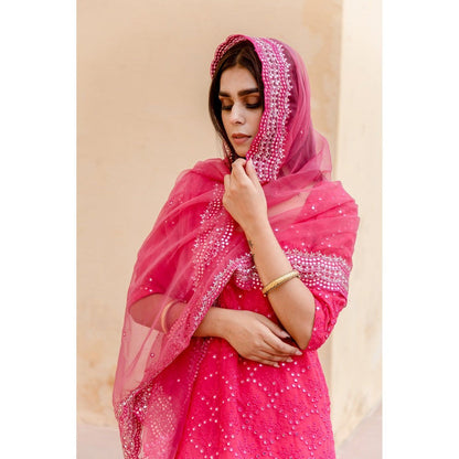 Gulabo Jaipur Glory Pink Sharara (Set of 3)