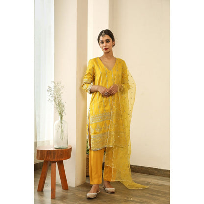Gulabo Jaipur Natasha Yellow Sharara (Set of 3)