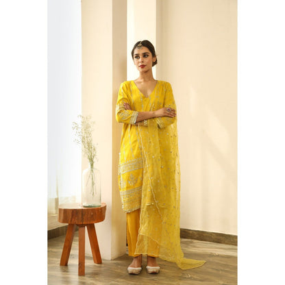 Gulabo Jaipur Natasha Yellow Sharara (Set of 3)