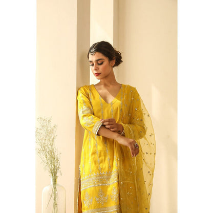Gulabo Jaipur Natasha Yellow Sharara (Set of 3)