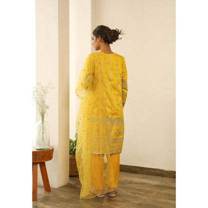 Gulabo Jaipur Natasha Yellow Sharara (Set of 3)