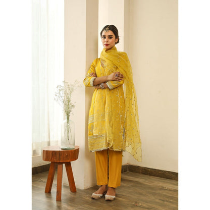 Gulabo Jaipur Natasha Yellow Sharara (Set of 3)