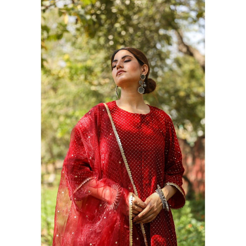 Gulabo Jaipur Gauhar Red (Set of 3)
