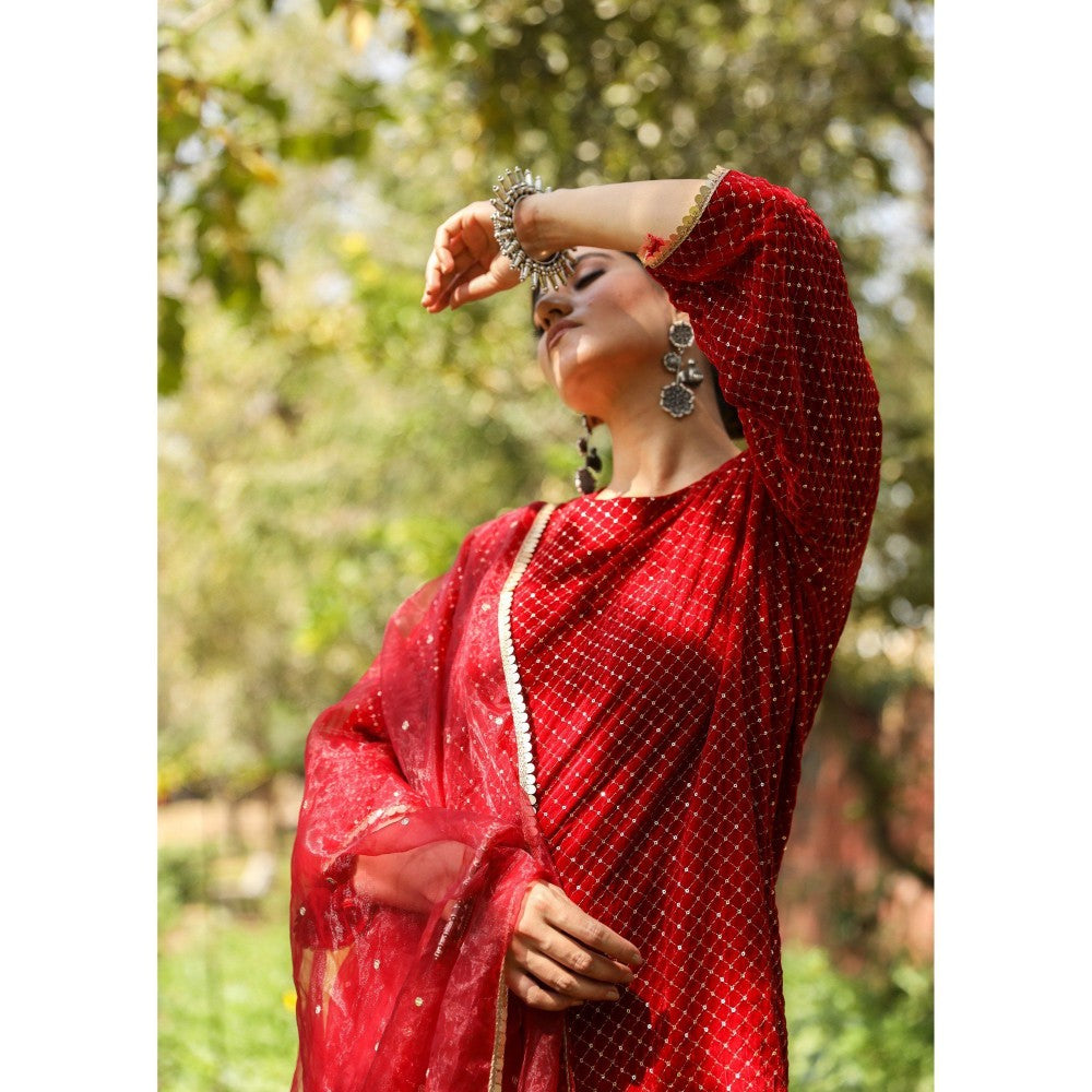 Gulabo Jaipur Gauhar Red (Set of 3)