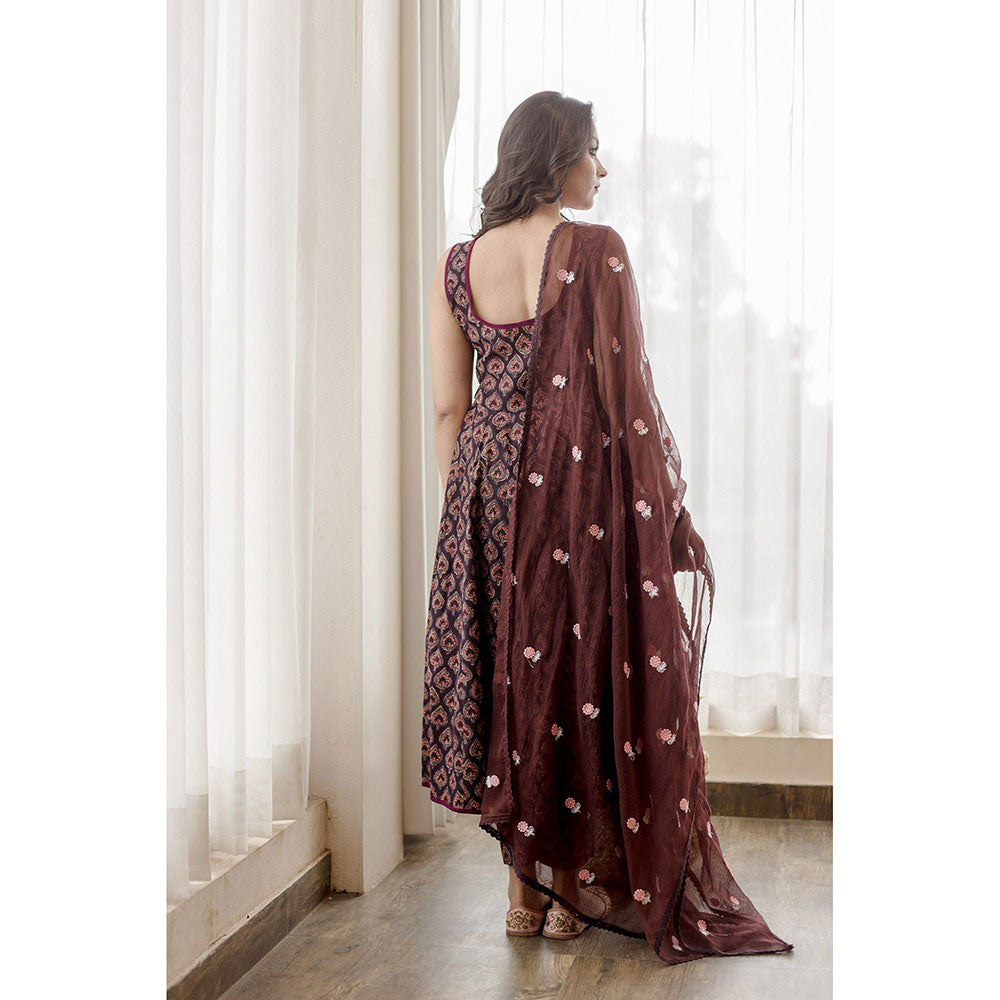Gulabo Jaipur Kusha Black Anarkali (Set of 3)
