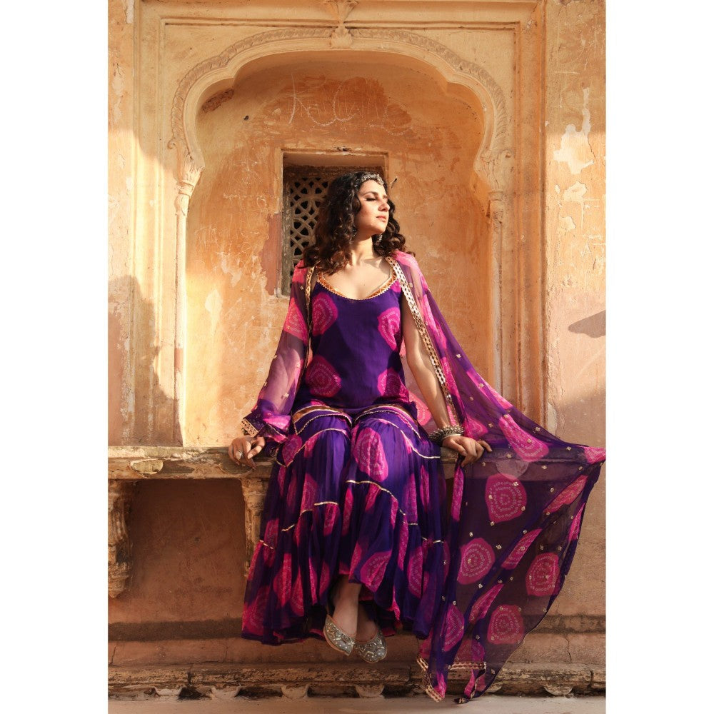 Gulabo Jaipur Shinaz Purple Sharara (Set of 3)
