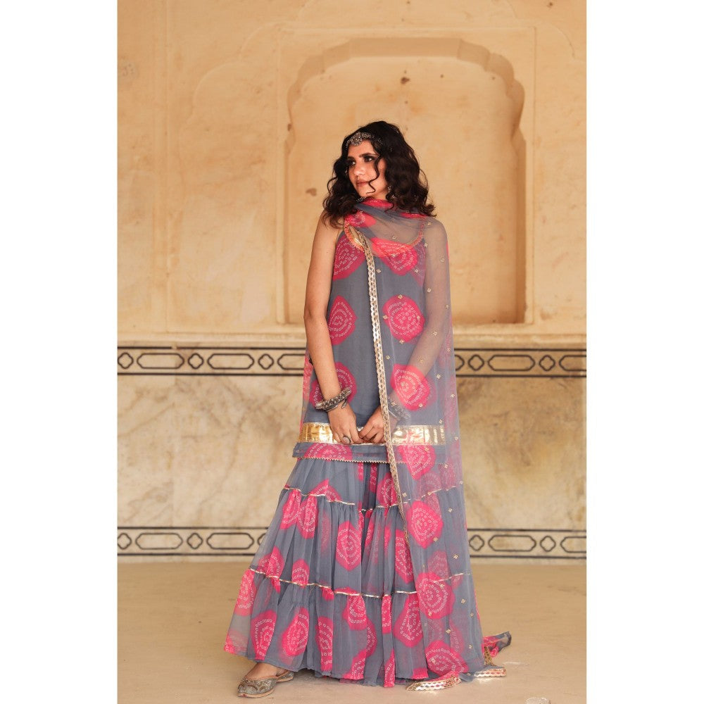 Gulabo Jaipur Shinaz Grey Sharara (Set of 3)