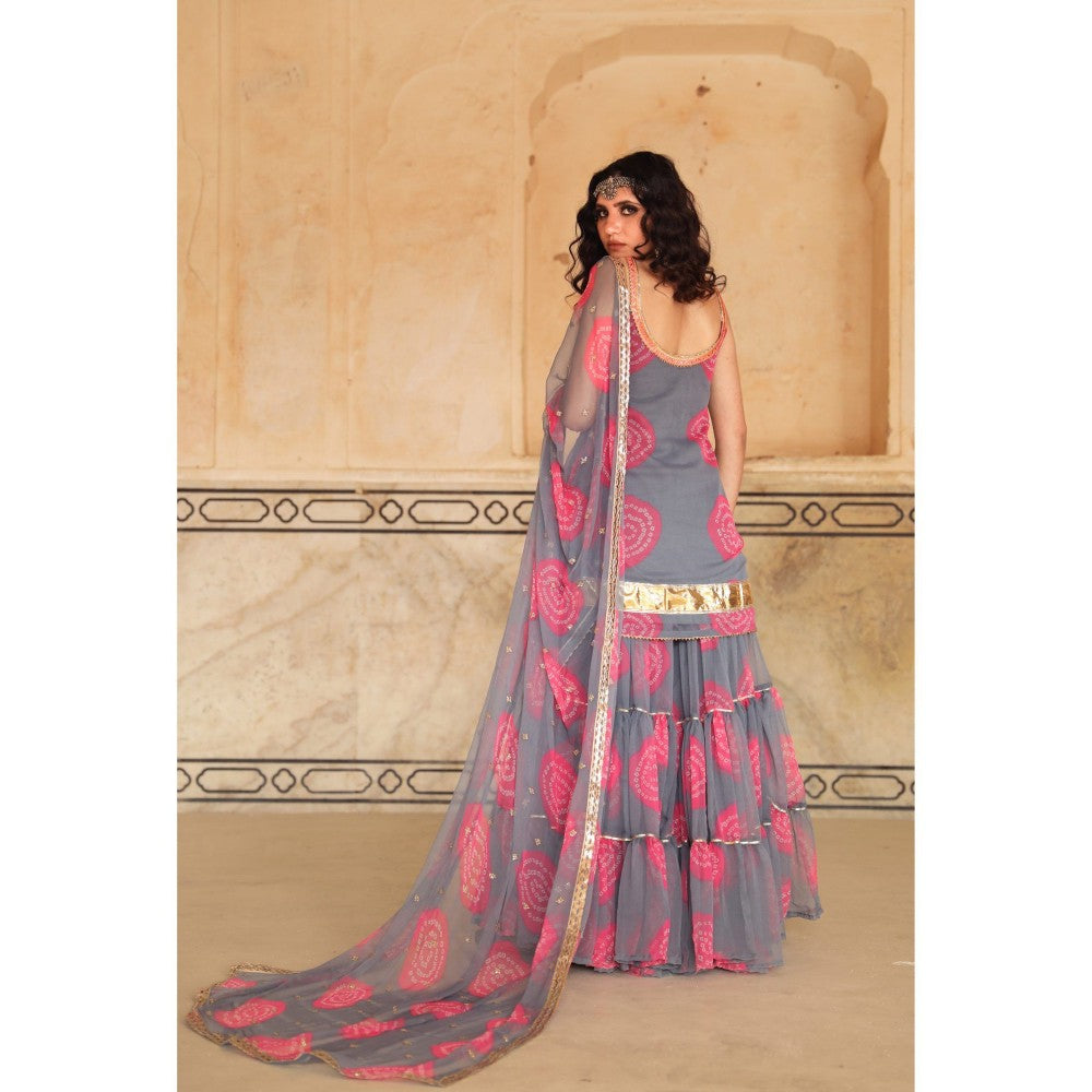 Gulabo Jaipur Shinaz Grey Sharara (Set of 3)
